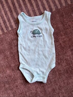 Carter's Mint Green Turtle Sleeveless Bodysuit